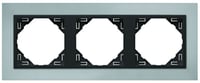 Efapel metallo/metaal afdekr. 3v chroom/grijs