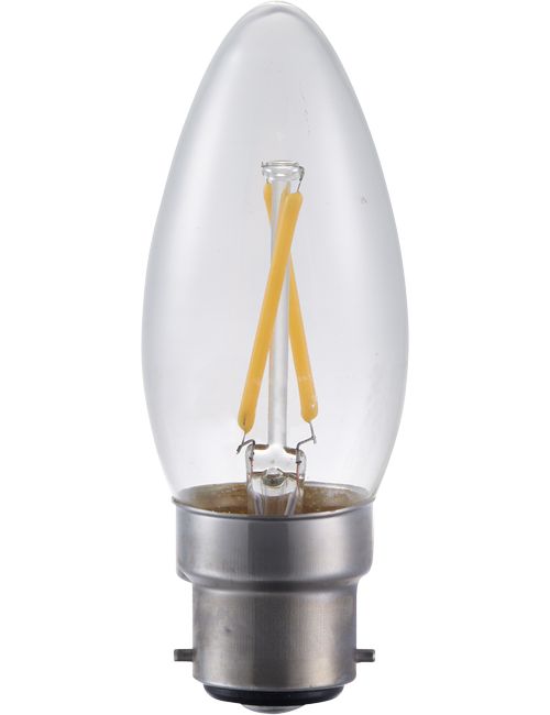 Masterlight - LED Ba22d Fila Candle C35x100 230V 150Lm 1.5W 925 AC Clear V SL024061502