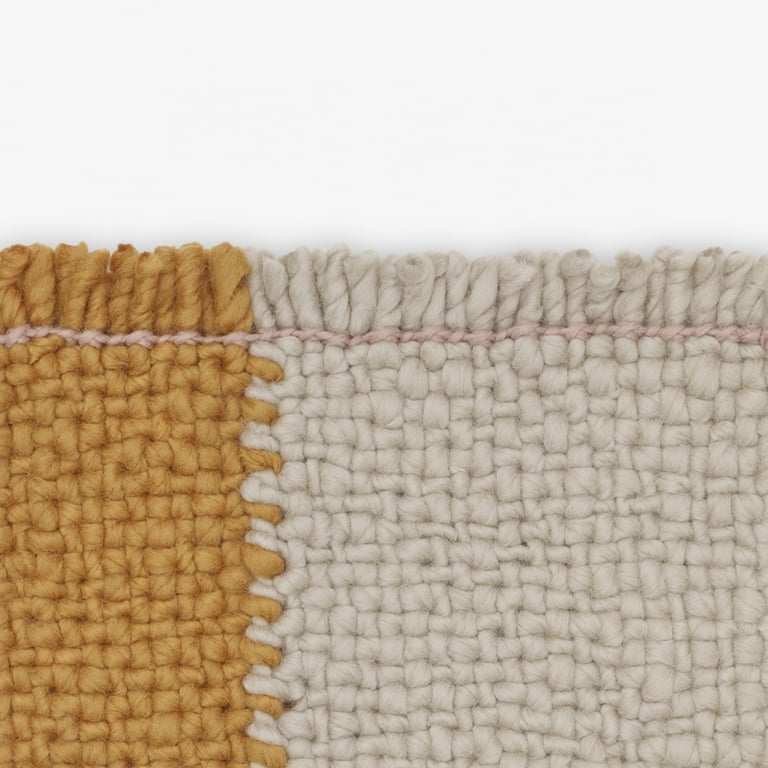 Kvadrat vloerkleed Bold Okergeel Grijs 0242