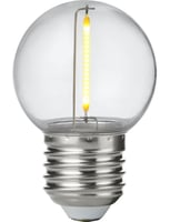 LED E27 Fila Ball G45x68 230V 55Lm 1W 827 Polycarbonate Clea