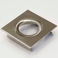 Downlight ring. vierkant, 87(76)mm, geb.alum kantelbaar, bladveren
