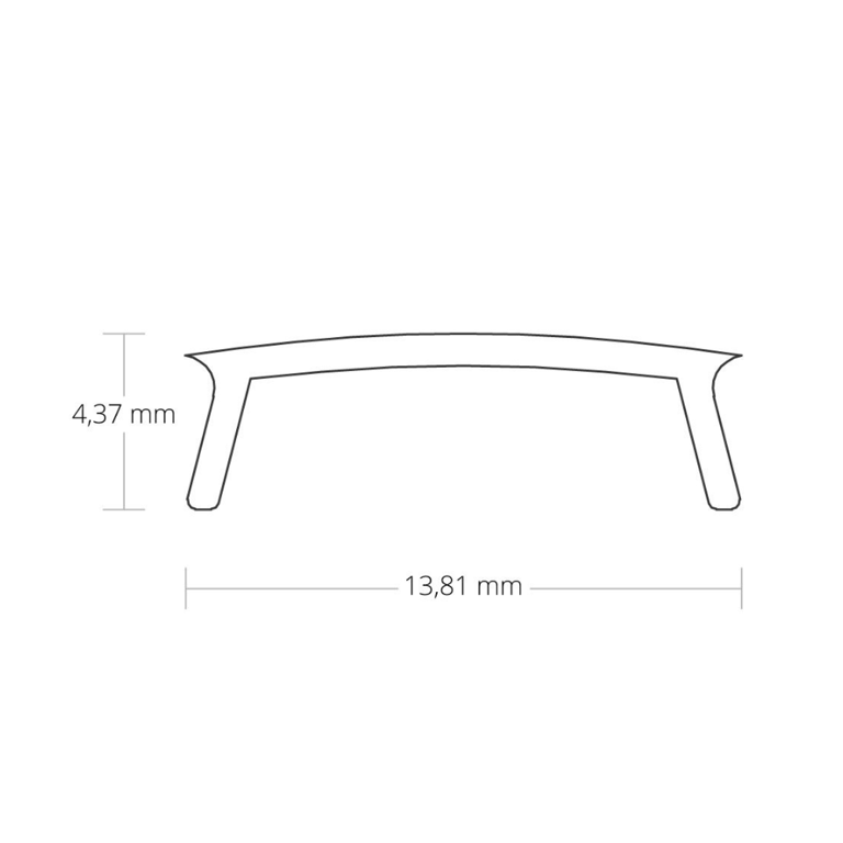 C32 Afdekkap Zwart/mat 300cm voor profiel PL1/PL2/PL3/PL7/PL8