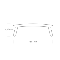 C32 Afdekkap Zwart/mat 300cm voor profiel PL1/PL2/PL3/PL7/PL8