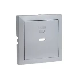 Usb-opladerplaat type c enkel aluminium