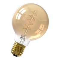 Calex LED Flex Filament Globe lamp G80 220-240V 4W E27 200lm 2100K Gold, dimmable, energy label A
