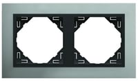 Efapel metallo/metaal afdekr. 2v aluminium/grijs
