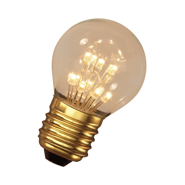 Calex Pearl LED Ball lamp 220-240V 1,0W E27 P45, 14-leds 2100K, energy label A++