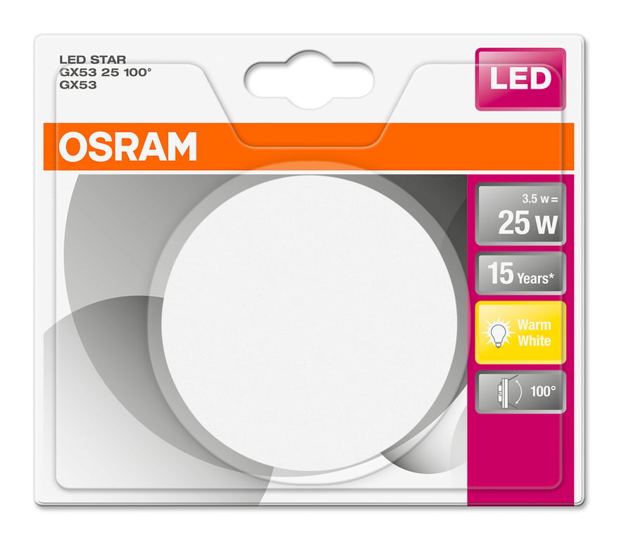 LED STAR GX53 25 100 3.5 W/2700K GX53 (CS à 1 PCE)