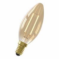 Calex LED volglas Filament Kaarslamp 220-240V 3,5W 250lm E14 B35, Goud