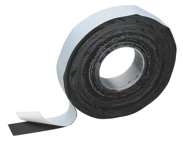 Zelflassend Isolatietape voor extreme temperaturen, Zwart, 25mm x 10m