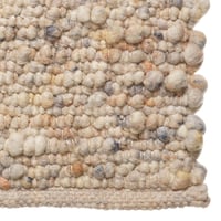 Wollen vloerkleed gevlochten Vera Beige Mix 23