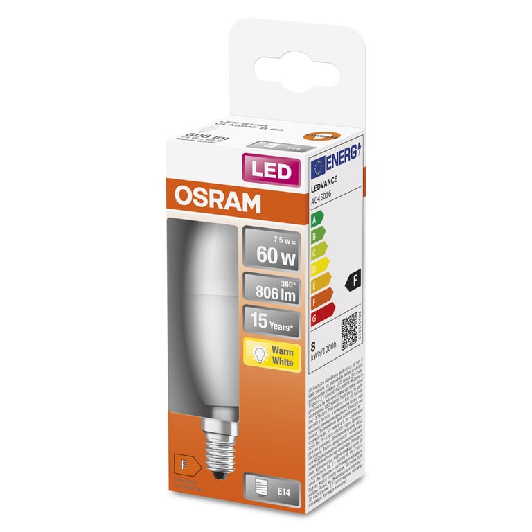 LED STAR CLASSIC B 60 FR 7 W/2700 K E14 (CS à 1 PCE)