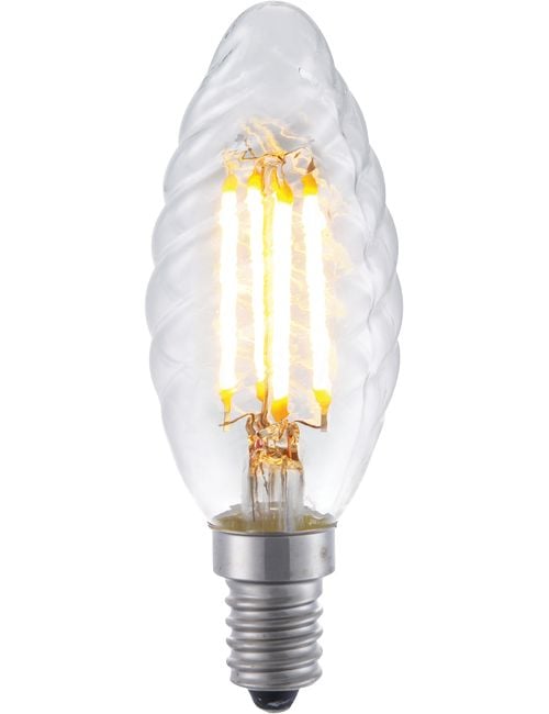LED E14 Fila Twisted Candle C35x100 230V 250Lm 4W 922 AC Cle