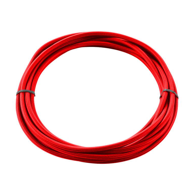 Textielkabel, 3-polig, 5m, rood
