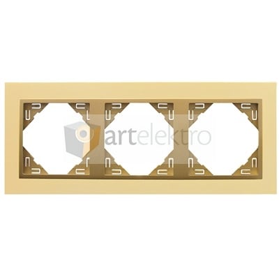 Efapel metallo/metaal afdekr. 3v goud/goud