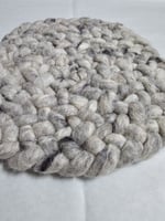 Rond wollen vloerkleed Romee in stock Licht Grijs 03