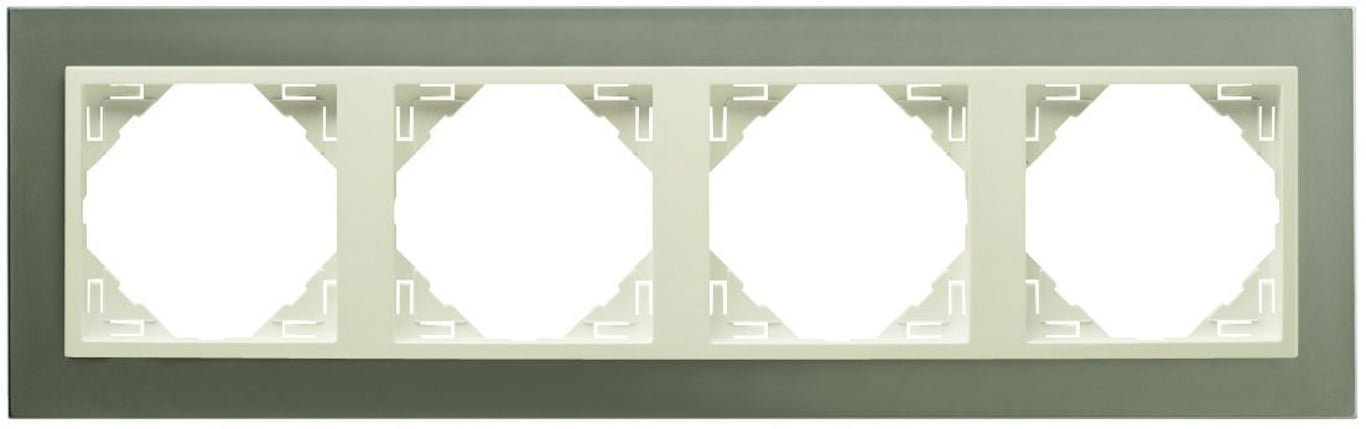 Efapel metallo/metaal afdekr. 4v titanium/parel