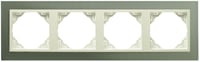 Efapel metallo/metaal afdekr. 4v titanium/parel