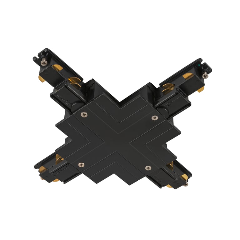 X-verbinder, voor S-TRACK 3-fase-inbouwrail, zwart, DALI