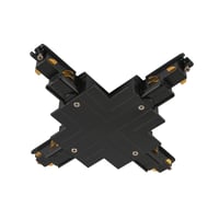 X-verbinder, voor S-TRACK 3-fase-inbouwrail, zwart, DALI