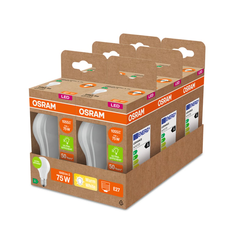 LED LAMPS ENERGY CLASS A ENERGY EFFICIENCY FILAMENT CLASSIC A 75 5 W/