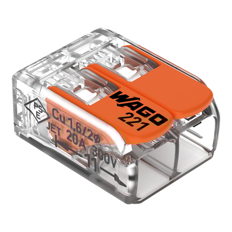 WAGO 221-412  VERB .KLEM 2x4mm² TRAN