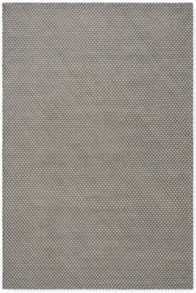 Wollen vloerkleed met jute Gan Raw Blauw