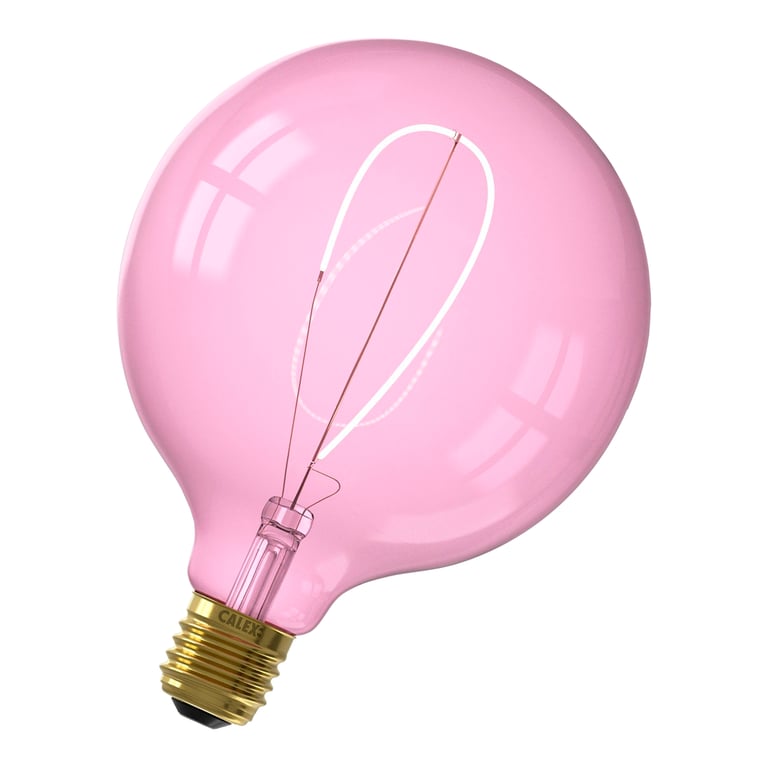Calex NORA LED colors Globe G125 soft U-filament 220-240V 4W E27, Quartz Pink 2000K dimmable, energy label A
