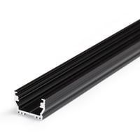 Profiel 12 opbouw 1 meter zwart geschikt voor cob ledstrips van max 12