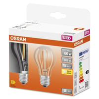 LED Retrofit CLASSIC A 60 CL 7 W/2700K E27 FIL (CS à 2 PCE)