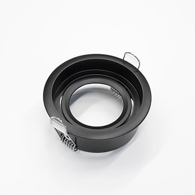 Downlight ring, rond verdiept, ø85(ø79)mm, zwart, Kantelbaar