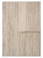 Wollen vloerkleed gevlochten Anna Natural Offwhite