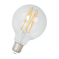 Calex LED Full Glass LongFilament Globe Lamp 220-240V 4W G80, Clear 2300K Dimmable, energy label A+ 350lm E27