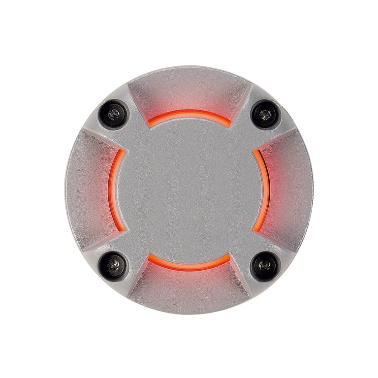 LED PLOT ROUND cover, 4 lichtbundels, zilvergrijs