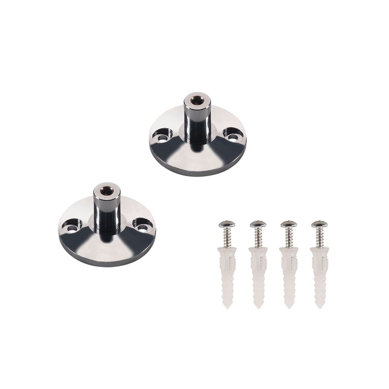 Wandhouder 3cm LV-draadsysteem chroom, 2 stuks