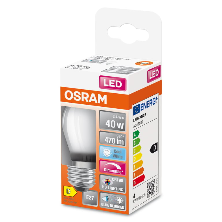 LED SUPERSTAR PLUS CLASSIC P FILAMENT 40 3.4 W/4000 K E27 (CS à 1 PC