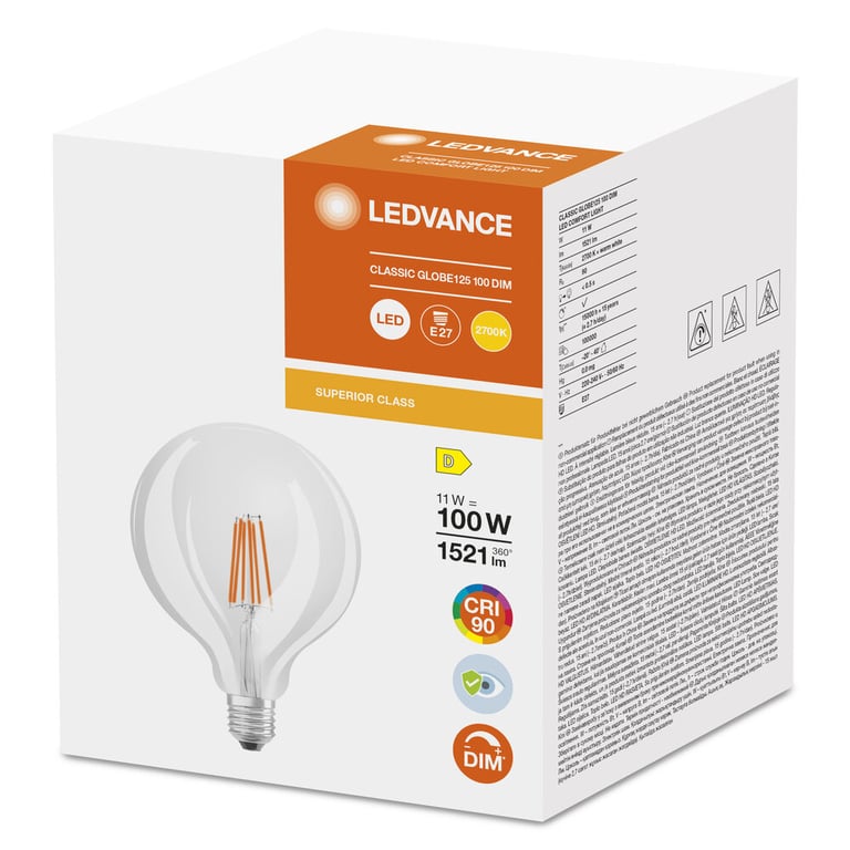 LED SUPERIOR CLASSIC GLOBE 100 11 W/2700 K E27