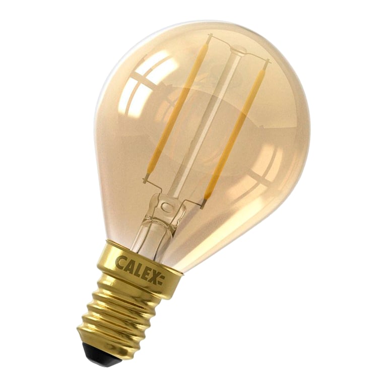Calex kogel LED E14 - 136lm - 2W - 2100K - goud