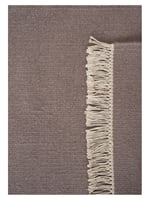 Wollen vloerkleed hip met flosjes Robijn Heather
