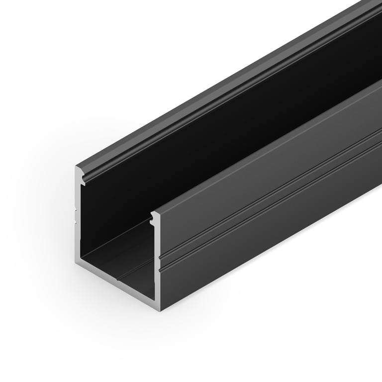 LUMIKO P16-OP-ZW-1M - Profiel 16, opbouw, zwart, 1 meter