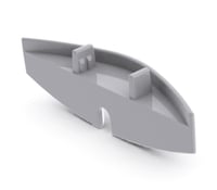 Eindkap vloer 35mm, met schroefgat, PVC