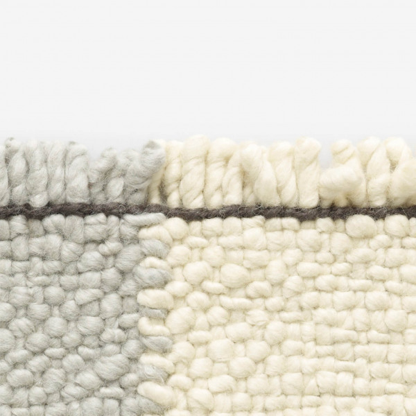 Kvadrat vloerkleed Bold Wit Lichtgrijs 0222