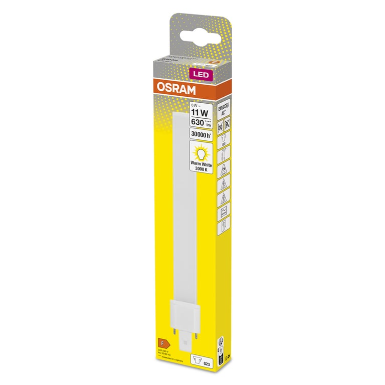 OSRAM DULUX® S LED EM & AC MAINS 6 W/3000K 200 mm (CS à 1 PCE)