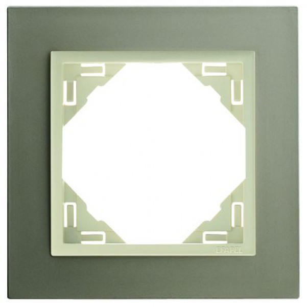Efapel metallo/metaal afdekr. 1v titanium/parel