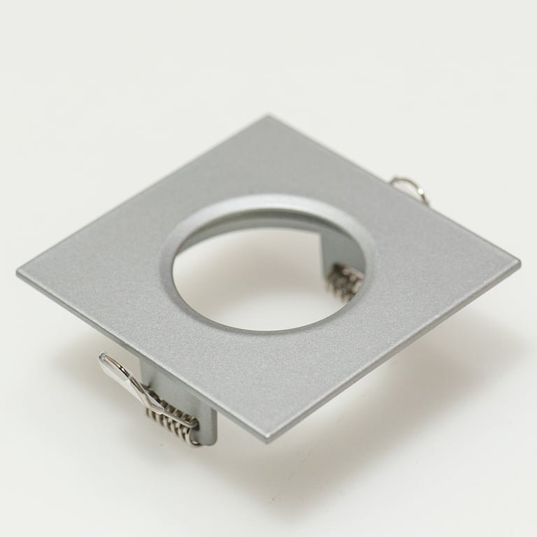 Downlight ring, vierkant 82(72)mm, zilver