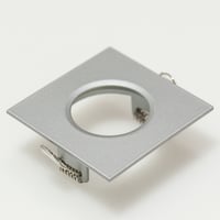 Downlight ring, vierkant 82(72)mm, zilver