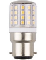 Masterlight - LED Ba22d Tube T27x58 100-240V 320Lm 3W 830 AC/DC Clear Non- SL229333230