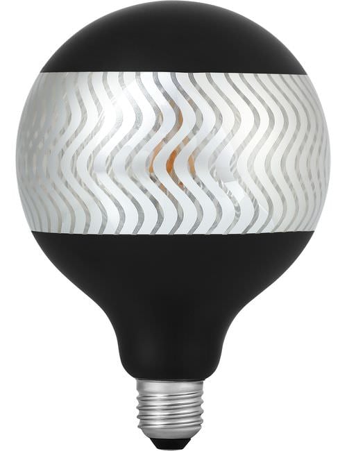 LED E27 Fila Laser Ripple G125x180 230V 120Lm 4W 925 AC Blac