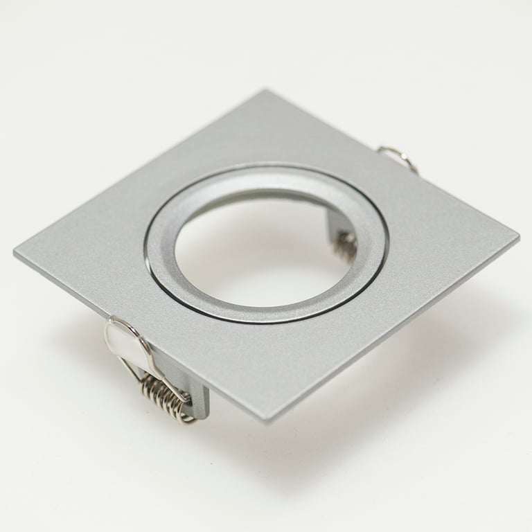 Downlight ring, vierkant 88(76)mm, zilver