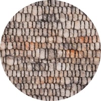 Rond wollen vloerkleed Diane Beige Mix 06